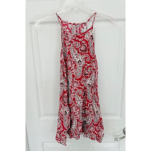 American Eagle Outfitters Dresses & Skirts - American Eagle Outfitters Red Paisley Print Sleeveless Mini Dress Size Small